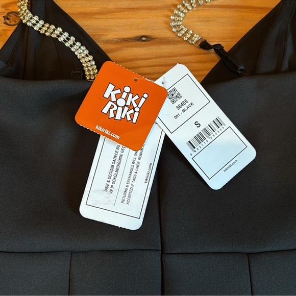 NWT KIKI RIKI Rhinestone /silver beaded fringe dress - Picture 8 of 8